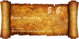 Baur Gizella névjegykártya